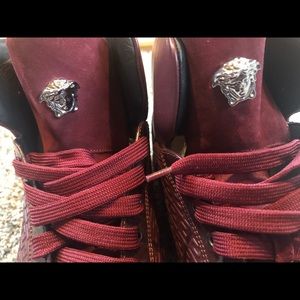 Maroon Versace Sneakers